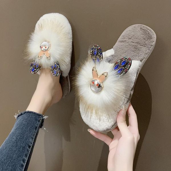 wohdhe women slippers flat fur rhinestone soft plush indoor cute home slides 2021, Black
wohdhe women slippers flat fur rhinestone soft plush indoor cute home slides 2021, Black