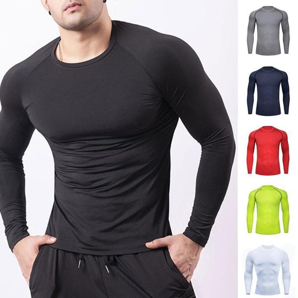 running jerseys men's sports tight fitting long-sleeved fitness clothing quick-drying stretch compression sportswear for training, Black;blue
running jerseys men's sports tight fitting long-sleeved fitness clothing quick-drying stretch compression sportswear for training, Black;blue