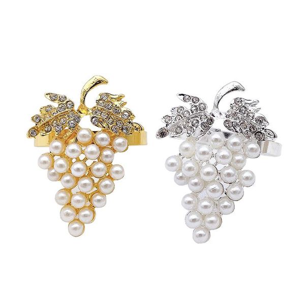 napkin rings 1pc grapes set with glittering imitation diamond and pearls inlay ring holder for parties
napkin rings 1pc grapes set with glittering imitation diamond and pearls inlay ring holder for parties