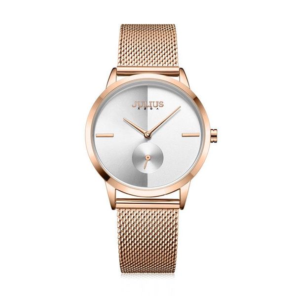 julius women's watch metal bracelet fashion quartz gold mesh band brief small seconds dial luxury stainless steel wrist box wristwatche, Slivery;brown 
julius women's watch metal bracelet fashion quartz gold mesh band brief small seconds dial luxury stainless steel wrist box wristwatche, Slivery;brown