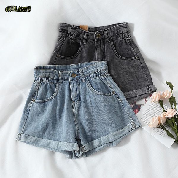 guilantu summer vintage curling denim shorts women button zipper pocket elastic high waist jeans short female pants 2021 women's, White;black
guilantu summer vintage curling denim shorts women button zipper pocket elastic high waist jeans short female pants 2021 women's, White;black