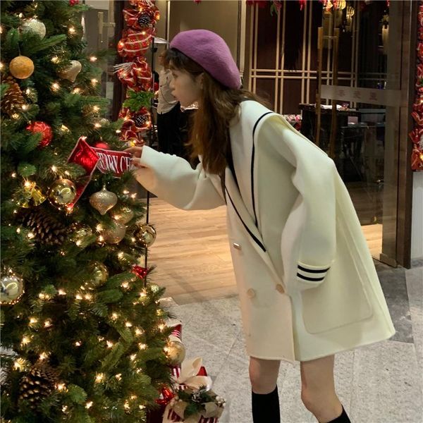 women's wool & blends 2021 autumn spring women casual coat jacket sailor collar female long sleeve cardigan outwear black white double
women's wool & blends 2021 autumn spring women casual coat jacket sailor collar female long sleeve cardigan outwear black white double