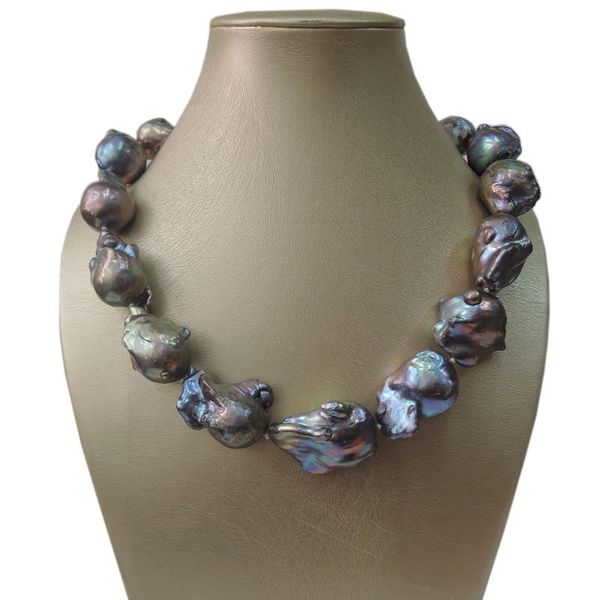 100% freshwater pearl necklace,big black baroque necklace-good quality-nice 925 silver clasp,16-21 mm big chains
100% freshwater pearl necklace,big black baroque necklace-good quality-nice 925 silver clasp,16-21 mm big chains
