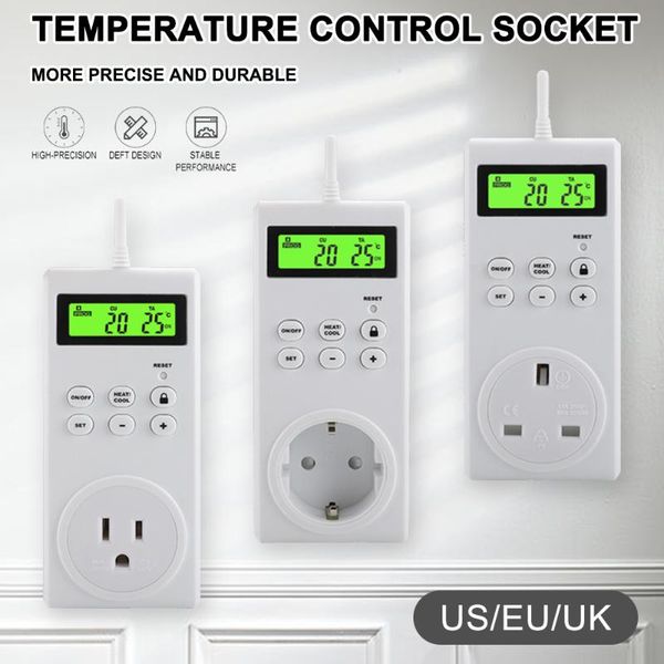 smart home control wireless thermostat programmable remote + plug in socket heating cooling digital lcd display temperature controller
smart home control wireless thermostat programmable remote + plug in socket heating cooling digital lcd display temperature controller