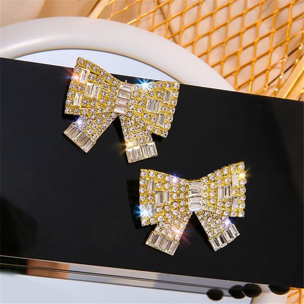golden bowknot rhinestones stud earrings for women exquisite geometric crystal weddings party jewelry gifts, Golden;silver
golden bowknot rhinestones stud earrings for women exquisite geometric crystal weddings party jewelry gifts, Golden;silver