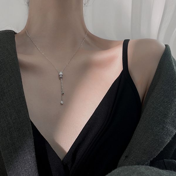 senior feeling necklace light luxury niche new design feeling necklace chain tassel clavicle, Silver
senior feeling necklace light luxury niche new design feeling necklace chain tassel clavicle, Silver