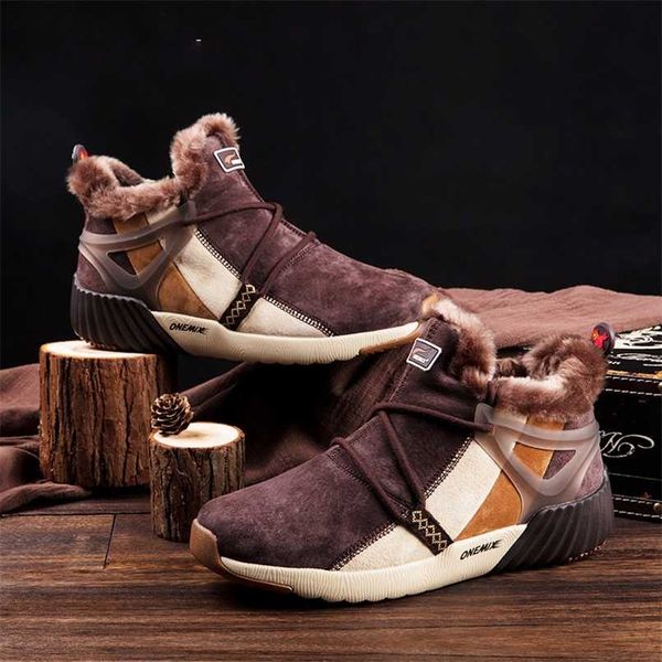 men boots casual winter sneakers high leather vintage warm comfortable plush snow ankle walking shoes 211022, Black
men boots casual winter sneakers high leather vintage warm comfortable plush snow ankle walking shoes 211022, Black