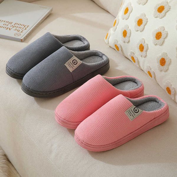 soft and warm cotton plush slippers for bedroom in 2021, Black