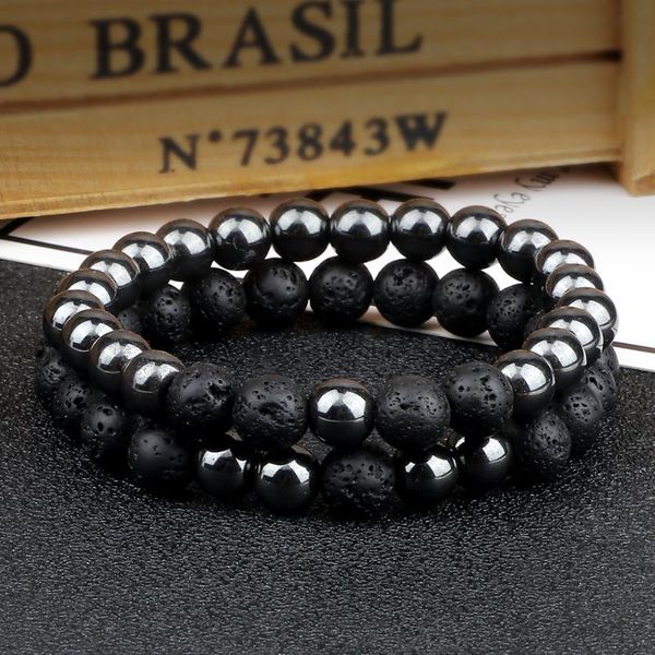 beaded, strands 2pcs/set couples 8mm natural black lava stone beaded bracelets hematite distance for women men jewelry lover gifts
beaded, strands 2pcs/set couples 8mm natural black lava stone beaded bracelets hematite distance for women men jewelry lover gifts