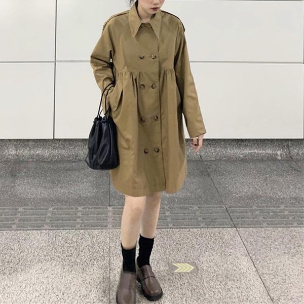 women's trench coats fitaylor spring autumn women high street turn-down collar double breasted female casual loose long sleeve buttons, Tan;black
women's trench coats fitaylor spring autumn women high street turn-down collar double breasted female casual loose long sleeve buttons, Tan;black