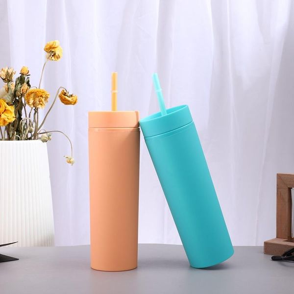 mugs 2021 summer 450ml reusable double wall matte finish skinny 16oz plastic tumbler with straw
mugs 2021 summer 450ml reusable double wall matte finish skinny 16oz plastic tumbler with straw