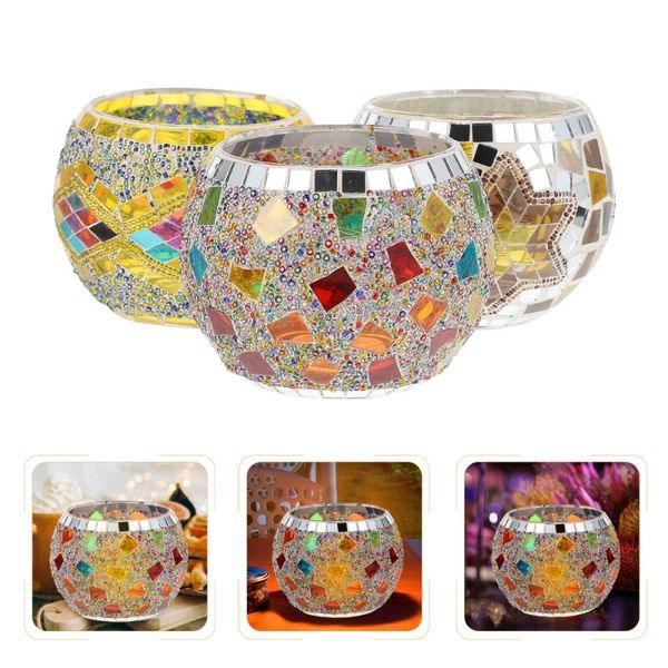 candles 3pcs mosaic glass candleholders decorative adornment candlesticks home decors
candles 3pcs mosaic glass candleholders decorative adornment candlesticks home decors
