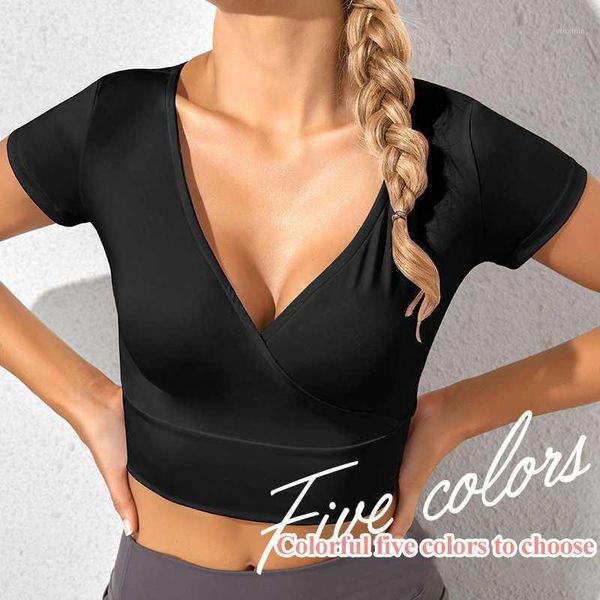 yoga outfit simpold summer t-shirt short sleeve running workout women slim black crop gym clohtes wa67
yoga outfit simpold summer t-shirt short sleeve running workout women slim black crop gym clohtes wa67