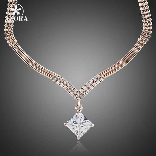 azora gold color square cz stone pendant wedding jewelry necklace tn0088 x0707, Silver
azora gold color square cz stone pendant wedding jewelry necklace tn0088 x0707, Silver