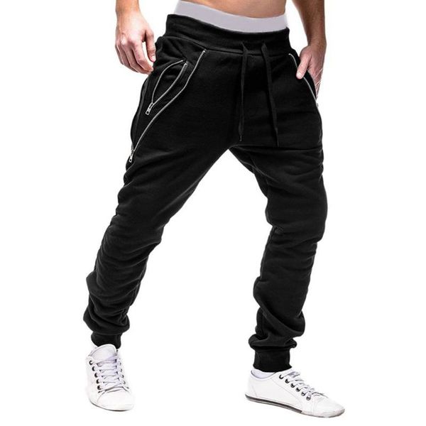 men's pants men hip hop sweatpants zipper track sportswear plus size casual fitness harem skinny bottoms jogger trousers, Black
men's pants men hip hop sweatpants zipper track sportswear plus size casual fitness harem skinny bottoms jogger trousers, Black
