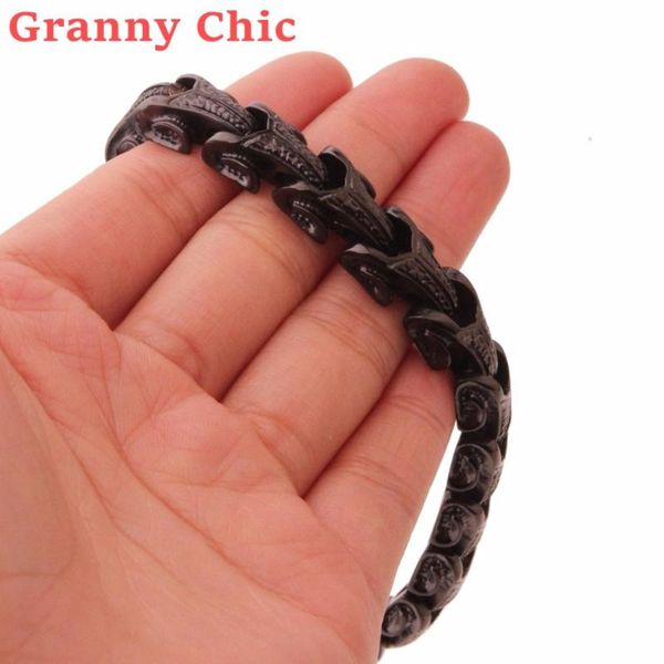 link, chain granny chic 8.66"*11mm mens bracelet black color 316l stainless steel wristband link bangle boys fashion wholesale jewelry
link, chain granny chic 8.66"*11mm mens bracelet black color 316l stainless steel wristband link bangle boys fashion wholesale jewelry
