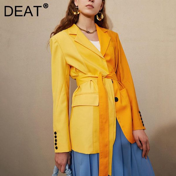 women's suits & blazers deat 2021 women fashion slim notched long sleeve patchwork bandage contrast color suit jacket spring and autumn, White;black
women's suits & blazers deat 2021 women fashion slim notched long sleeve patchwork bandage contrast color suit jacket spring and autumn, White;black