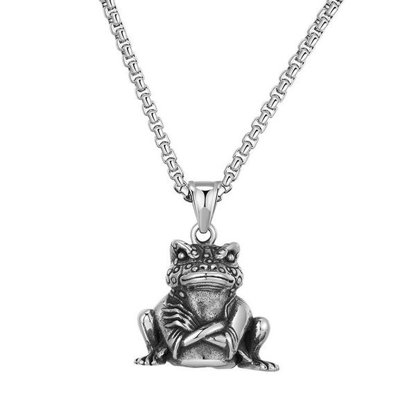 pendant necklaces 2022 frog titanium steel jewelry men's hip hop necklace long animal chain goth for women, Silver
pendant necklaces 2022 frog titanium steel jewelry men's hip hop necklace long animal chain goth for women, Silver