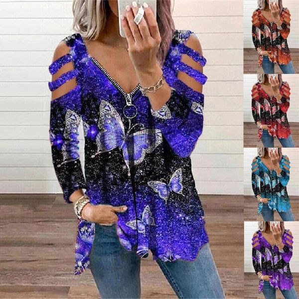 plus size t-shirt women loose spring autumn t-shirts zipper up v neck long sleeve hollow out butterfly printed tee wdc7819, Black
plus size t-shirt women loose spring autumn t-shirts zipper up v neck long sleeve hollow out butterfly printed tee wdc7819, Black