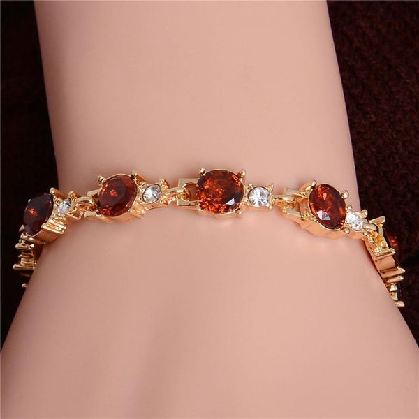 link, chain shuangr sell gold color crystal bracelet for women luxury jewelry h150, Black
link, chain shuangr sell gold color crystal bracelet for women luxury jewelry h150, Black