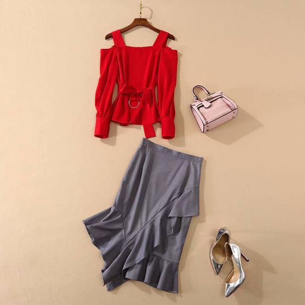 dress european and american women's clothing autumn style long-sleeved shirt with square collar flounces skirt fashion suit 45wu, White
dress european and american women's clothing autumn style long-sleeved shirt with square collar flounces skirt fashion suit 45wu, White