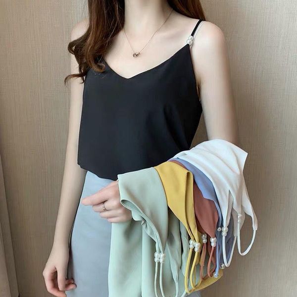 women's tanks & camis dasswei summer chiffon camisole vest v-neck sleeveless candy color solid office lady basic femme, White
women's tanks & camis dasswei summer chiffon camisole vest v-neck sleeveless candy color solid office lady basic femme, White
