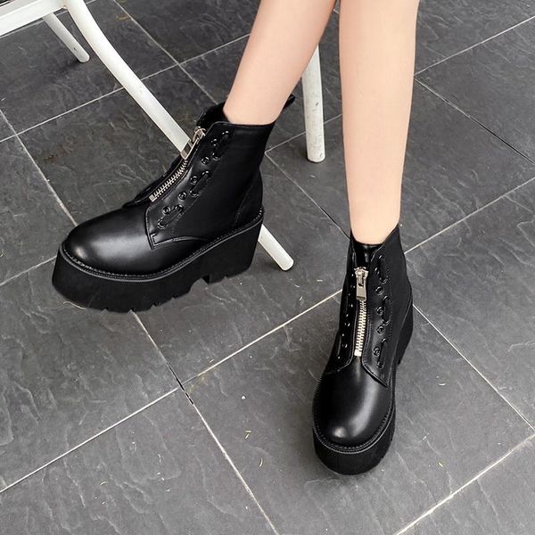 boots fashion front zipper women platform heel cross-tied solid black goth waterproof punk cowboy shoes ymb342
boots fashion front zipper women platform heel cross-tied solid black goth waterproof punk cowboy shoes ymb342