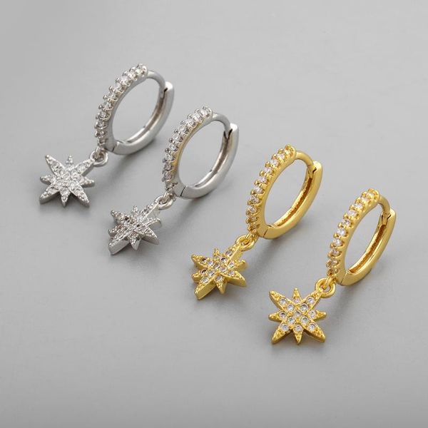 hoop & huggie hkmmh 925 sterling silver zircon octagonal star earrings female fashion shining temperament exquisite party elegant jewelry, Golden;silver
hoop & huggie hkmmh 925 sterling silver zircon octagonal star earrings female fashion shining temperament exquisite party elegant jewelry, Golden;silver