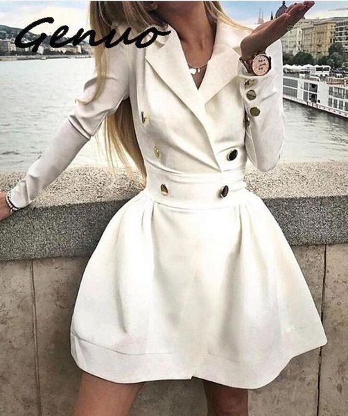 casual dresses women ol notched lapel white double breasted blazer dress elegant short mini office lady chic vestidos, Black;gray
casual dresses women ol notched lapel white double breasted blazer dress elegant short mini office lady chic vestidos, Black;gray