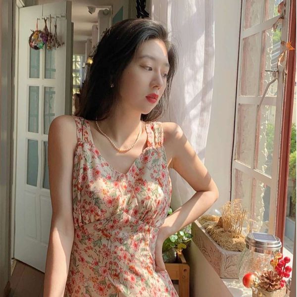casual dresses dress women clothes suspender women's korean temperament v-neck long cross knee split small floral skirt s r8kw, Black;gray
casual dresses dress women clothes suspender women's korean temperament v-neck long cross knee split small floral skirt s r8kw, Black;gray
