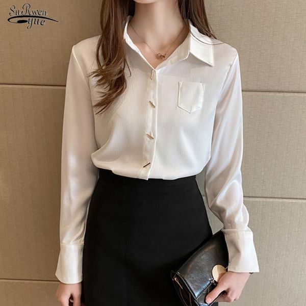 blusas women's shirt classic chiffon blouse female plus size loose long sleeve shirts lady simple style clothes 10488 blouses &, White
blusas women's shirt classic chiffon blouse female plus size loose long sleeve shirts lady simple style clothes 10488 blouses &, White