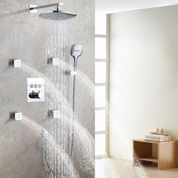 thermostatic rain shower system 10 inch spray head wall mounted conceal mixer faucet set bathroom sets
thermostatic rain shower system 10 inch spray head wall mounted conceal mixer faucet set bathroom sets