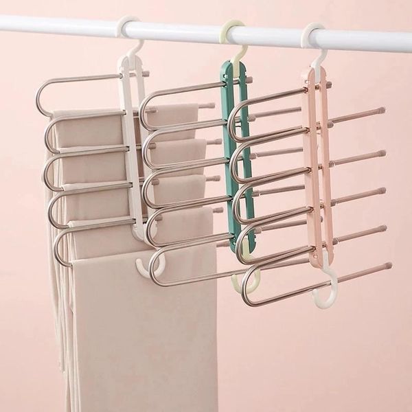 hangers & racks 5 in 1 pant rack trousers shelves stainless steel clothes multi-functional folding wardrobe towel storage
hangers & racks 5 in 1 pant rack trousers shelves stainless steel clothes multi-functional folding wardrobe towel storage