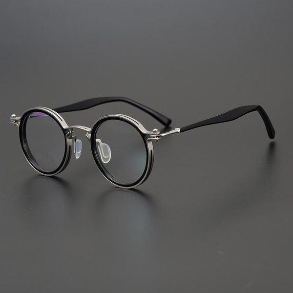 fashion sunglasses frames handmade retro round titanium acetate myopia glasses frame for men women optical prescription eyeglasses vintage c, Black
fashion sunglasses frames handmade retro round titanium acetate myopia glasses frame for men women optical prescription eyeglasses vintage c, Black
