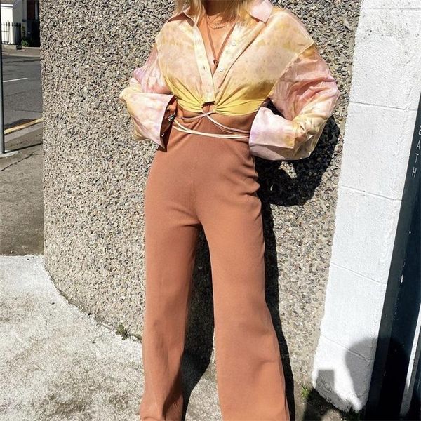 women's blouses & shirts zxqj women 2021 fashion with tied hem cropped printed tie-dye vintage long sleeve female chic, White
women's blouses & shirts zxqj women 2021 fashion with tied hem cropped printed tie-dye vintage long sleeve female chic, White