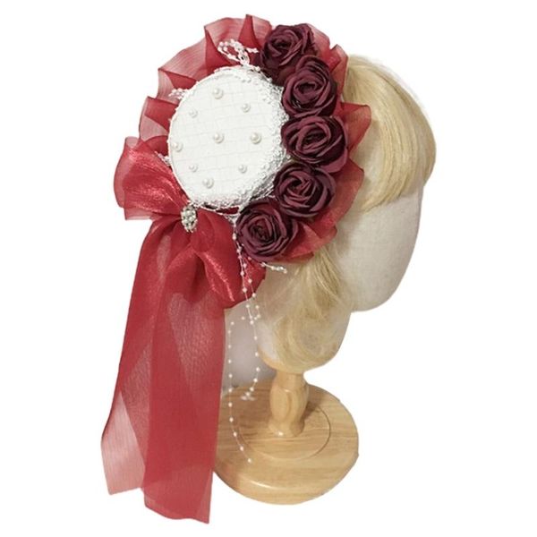 stingy brim hats sweet lolita pearl beaded mini lace hat with rose flower ribbon bowknot kawaii headdress cosplay hair my26 21 drop, Blue;gray
stingy brim hats sweet lolita pearl beaded mini lace hat with rose flower ribbon bowknot kawaii headdress cosplay hair my26 21 drop, Blue;gray