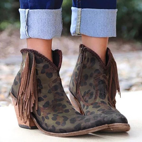 boots autumn winter genuine leather suede ankle leopard tassel side zip women's high heel short party shoes, Black
boots autumn winter genuine leather suede ankle leopard tassel side zip women's high heel short party shoes, Black