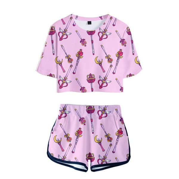 3d sailor moon dew womens navel sets anime two piece set short pants summer breathable kawaii print clothes, White
3d sailor moon dew womens navel sets anime two piece set short pants summer breathable kawaii print clothes, White
