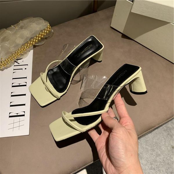 slippers 2021 summer pvc women slipper sandals high cylindrical heel outdoor flip flops narrow band strap slides, Black
slippers 2021 summer pvc women slipper sandals high cylindrical heel outdoor flip flops narrow band strap slides, Black