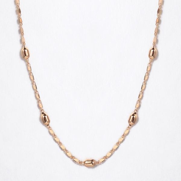 chains elegant 585 rose gold beaded necklaces for women girls copper bead chain wristbands fashion jewelry birthday gifts 50/60cm dcn49, Silver
chains elegant 585 rose gold beaded necklaces for women girls copper bead chain wristbands fashion jewelry birthday gifts 50/60cm dcn49, Silver