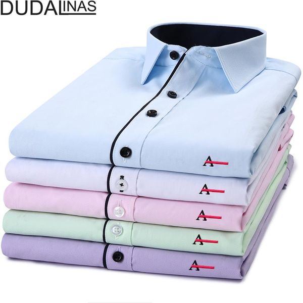 men's casual shirts dudalinas aramy 2021 large size slim shirt long sleeve business, White;black
men's casual shirts dudalinas aramy 2021 large size slim shirt long sleeve business, White;black