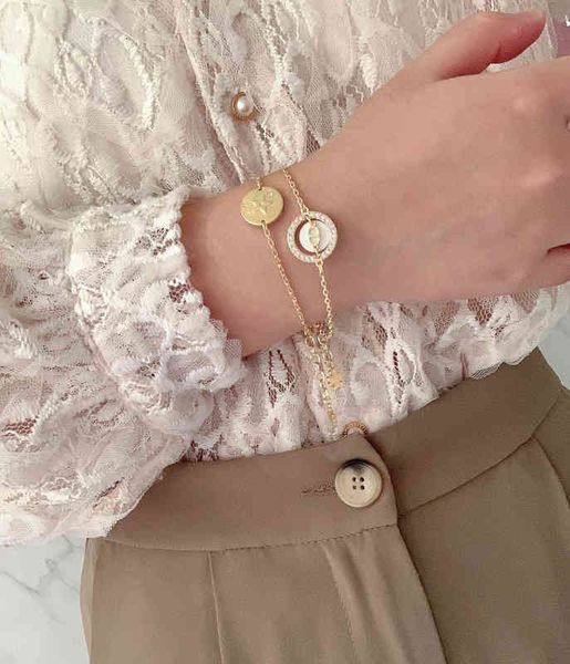 bangle charm bracelets 2021 dijia brass round element pearl fritillary letter metal star bracelet, Golden;silver
bangle charm bracelets 2021 dijia brass round element pearl fritillary letter metal star bracelet, Golden;silver