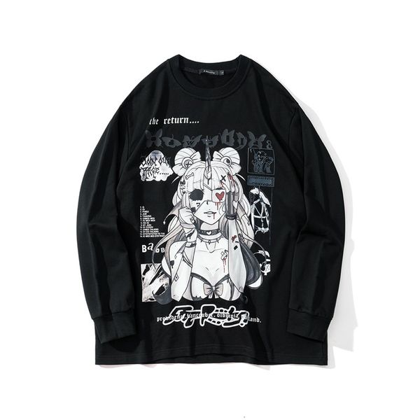 ins dark high street two dimensional beautiful girl print loose long sleeve t-shirt men's and women's thin sweater trend, Black
ins dark high street two dimensional beautiful girl print loose long sleeve t-shirt men's and women's thin sweater trend, Black