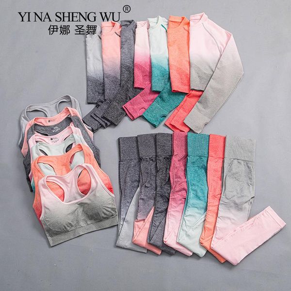 yoga outfit ombre color set women sportswear seamless fitness suit sports workout clothes for woman gym clothing
yoga outfit ombre color set women sportswear seamless fitness suit sports workout clothes for woman gym clothing