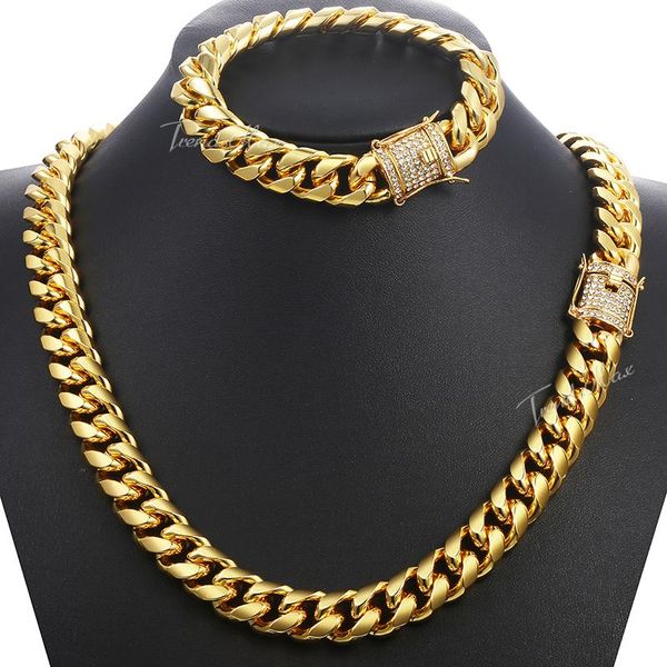 earrings & necklace men's miami curb cuban link chain bracelet sets iced out cz gold jewelry set male gift drop 14mm hgs284, Silver
earrings & necklace men's miami curb cuban link chain bracelet sets iced out cz gold jewelry set male gift drop 14mm hgs284, Silver