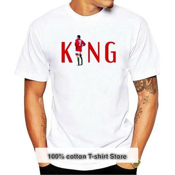 men's t-shirts camiseta divertida de moda para hombre, camisa con estampados personalizados erich, cantona, el rey, White;black 
men's t-shirts camiseta divertida de moda para hombre, camisa con estampados personalizados erich, cantona, el rey, White;black