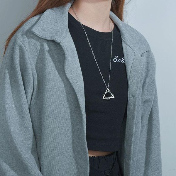 pendant necklaces visisap 2021 selling simple titanium steel hiphop necklace niche creative triangle square suit couple jewelry s-n918, Silver
pendant necklaces visisap 2021 selling simple titanium steel hiphop necklace niche creative triangle square suit couple jewelry s-n918, Silver