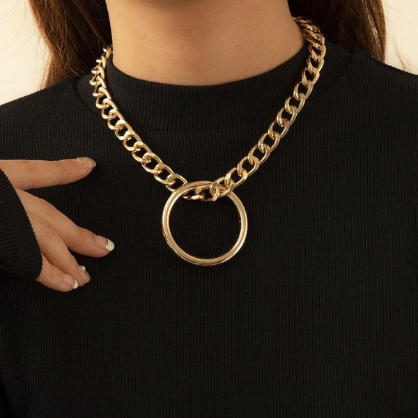 chains exaggerated big round circle pendant necklace simple minimalist single layer chain choker jewelry for women, Silver
chains exaggerated big round circle pendant necklace simple minimalist single layer chain choker jewelry for women, Silver