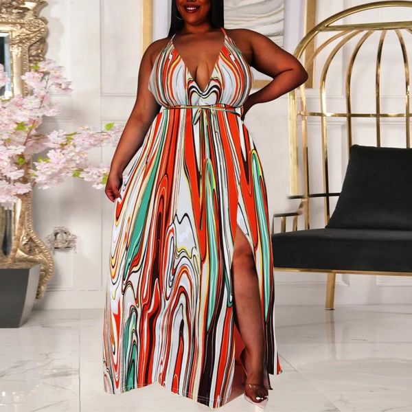 casual dresses womens plus size striped printing v-neck bohemian strap backless loose maxi dress split fork with sashes sundress, Black;gray
casual dresses womens plus size striped printing v-neck bohemian strap backless loose maxi dress split fork with sashes sundress, Black;gray