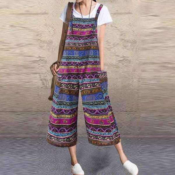 women's jumpsuits & rompers 2021 summer strappy zanzea vintage bohemian wide leg overalls women casual printed long female pants playsu, Black;white
women's jumpsuits & rompers 2021 summer strappy zanzea vintage bohemian wide leg overalls women casual printed long female pants playsu, Black;white